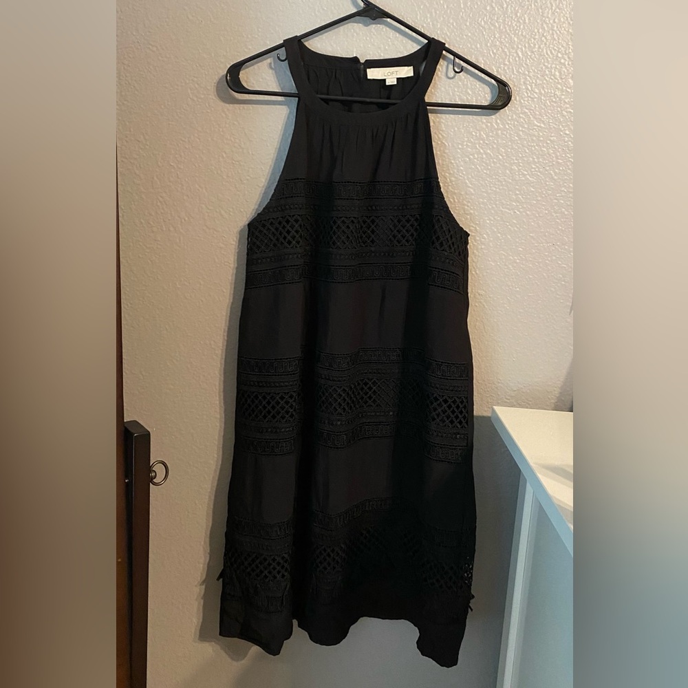 Loft black summer dress